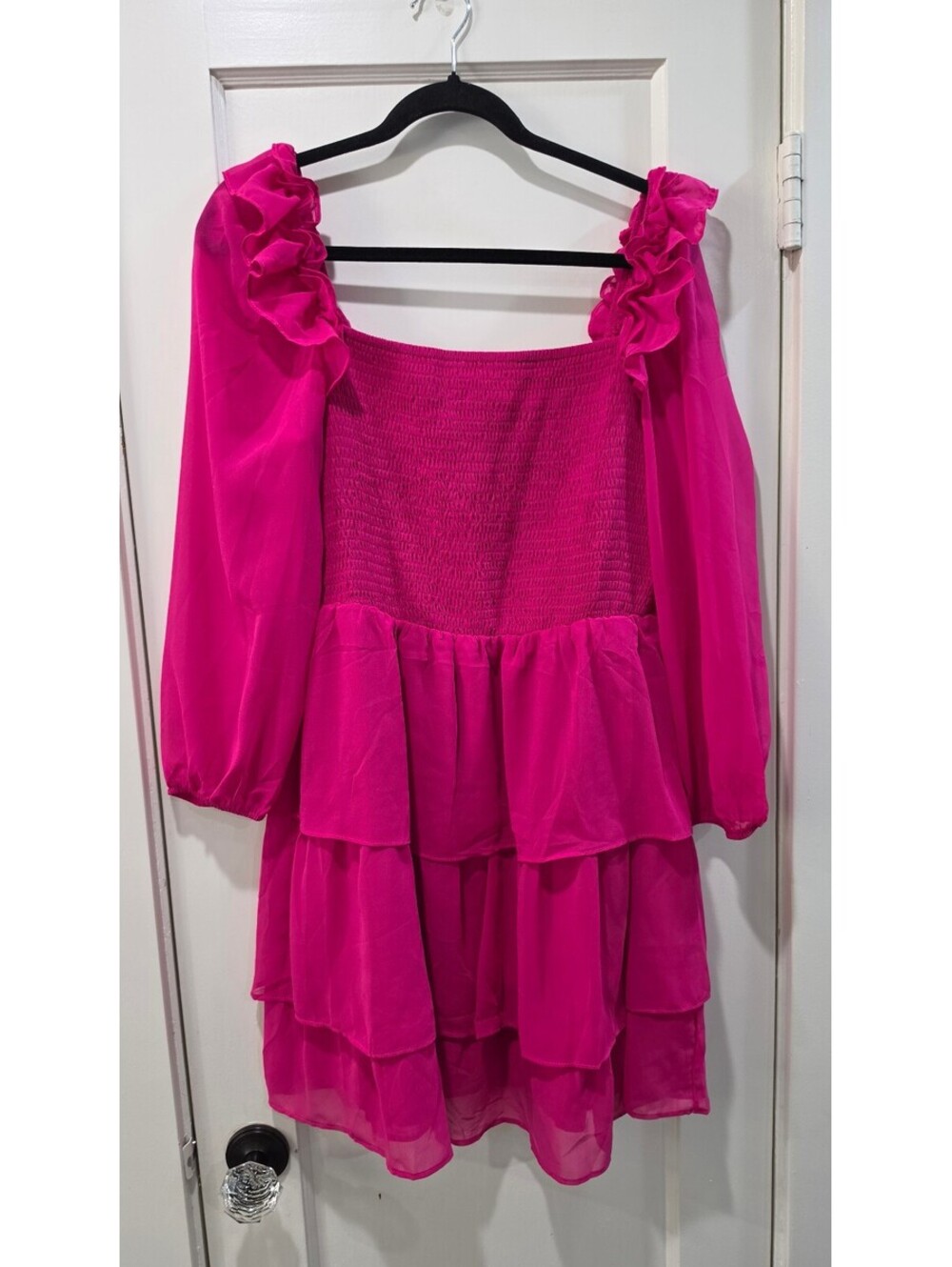 Byimns Pink Ruffle Tiered Dress XL - Picture 12 of 16